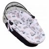 Bavlněná vložka do kočárků/koše s pěnovou matrací, Baby Nellys, Safari, bílá
