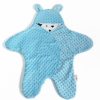 Baby Nellys Fusak, spacáček do autosedačky nebo kočárku s oušky, minky - sv. modrá