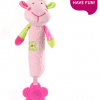 BabyOno Plyšová hračka s pískátkem a kousátkem Sweet Lambie - růžová