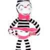 Hencz Toys Plyšová hračka v kontrastních barvách králíčí slečna - růžová