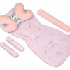 Oboustranný 5-ti dílný komplet do kočárku Velvet, Baby Nellys - Medvídek Koala, růžová