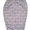 Sluneční clona na kočárek s UV filtrem, 72 cm, šedá/žlutá