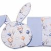 Baby Nellys 2-dílná sada do kočárku Baby Nellys jersey s oušky, Létající zvířátka, modré