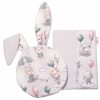 Baby Nellys 2-dílná sada do kočárku Baby Nellys jersey s oušky, Létající zvířátka, zelená