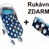 Dětský fusak maxi PREMIUM Winter bear, + rukávník ,granátový, 110x50cm, Baby Nellys
