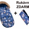 Dětský fusak maxi PREMIUM Kosmos, šedo/modrý, 110x50cm + rukávník zdarma, Baby Nellys