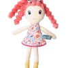 Hencz Toys Měkká hadrová panenka LAURA s růžovými vlásky