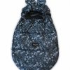 Baby Nellys nepromokavý fusak s oušky MIKI, fleece Velvet 90 x 50 cm - černá s hvězdami