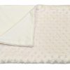 Baby Nellys Luxusní bavlněná dečka s minky 100x75cm - smetanová